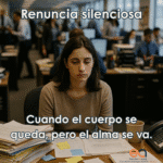 Persona pensativa en una oficina abarrotada, representando desconexión emocional en el trabajo.